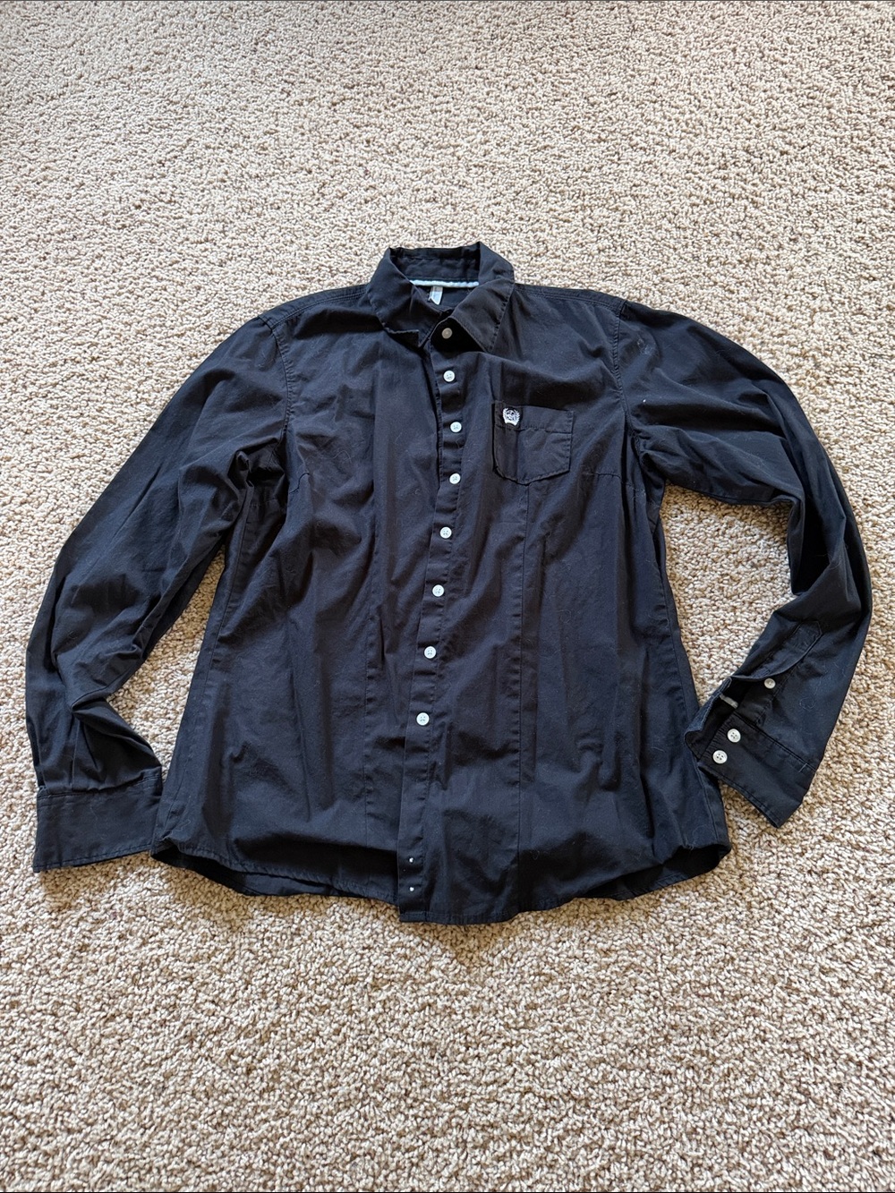 Women’s Black Button-Down Shirt - Classic Long Sleeve